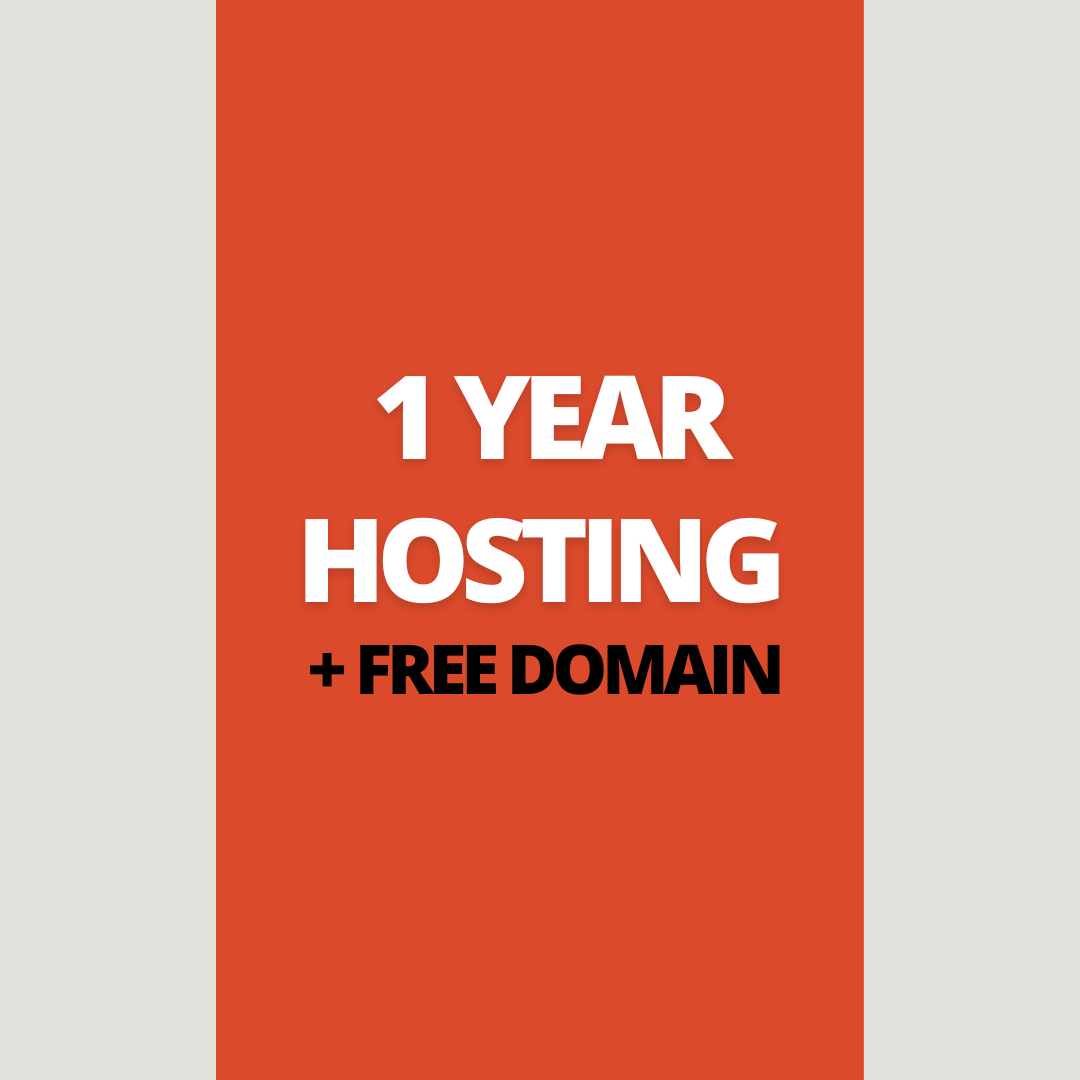 Add a full one year of hosting and free domain Name